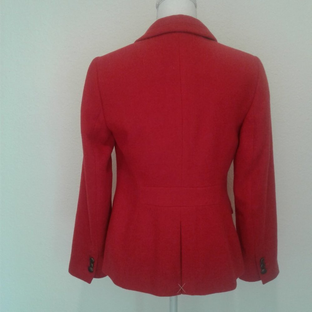 Talbots Red Two-Button Wool-Blend Jacket - image 3